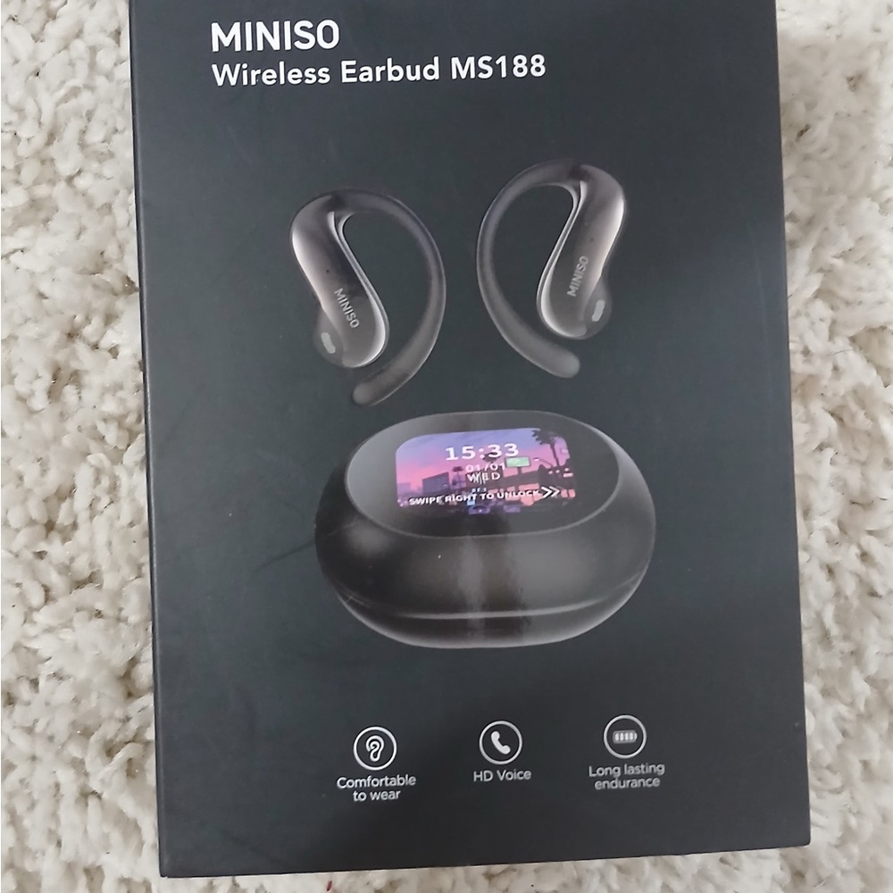 MINISO Wireless Earbud MS188 Over-Ear Headphones — Black